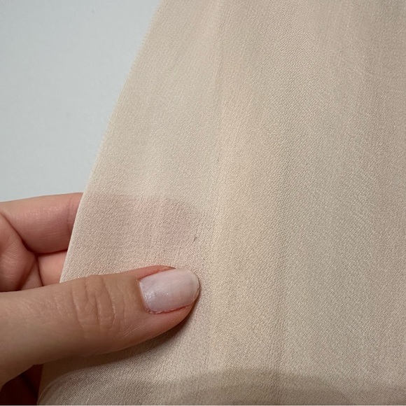 Anthropologie Long Sleeve Sheer Pleated Maxi Dress Medium - Picture 9 of 11